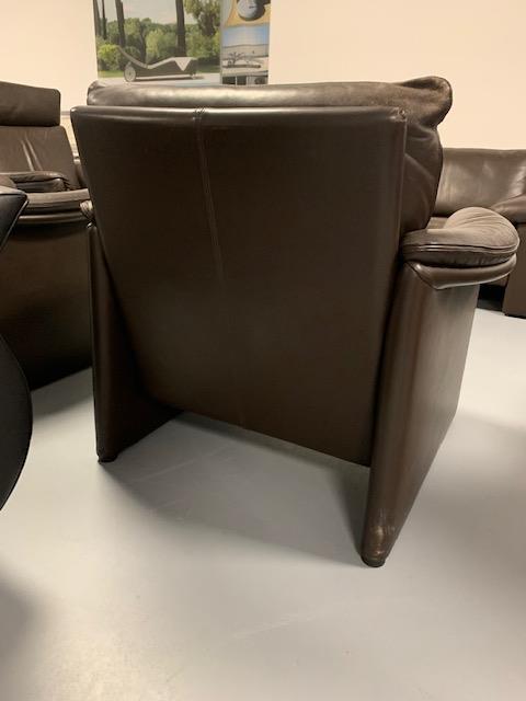 Lounge Chair Design Sessel Zento, Dickleder dunkelbraun 3