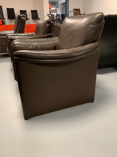 Lounge Chair Design Sessel Zento, Dickleder dunkelbraun 7