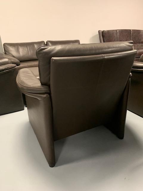 Lounge Chair Design Sessel Zento, Dickleder dunkelbraun 8